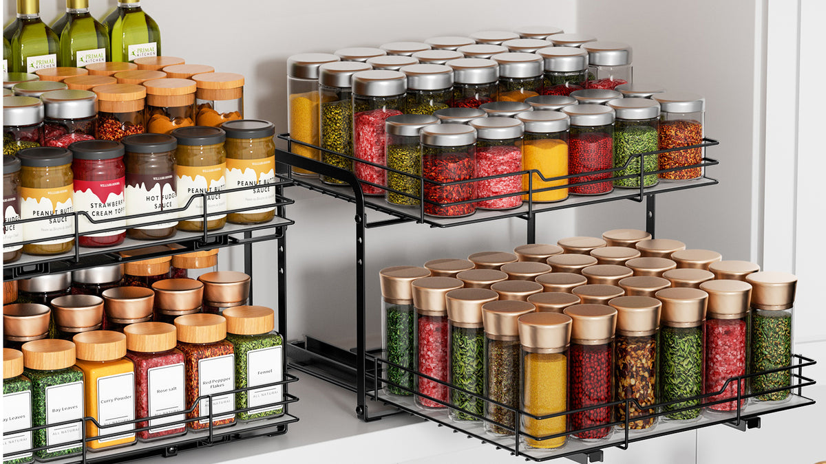 RCHYFEED Pull Out Spice Organization for Cabinet,8.5" Wx10.5 - Image 8