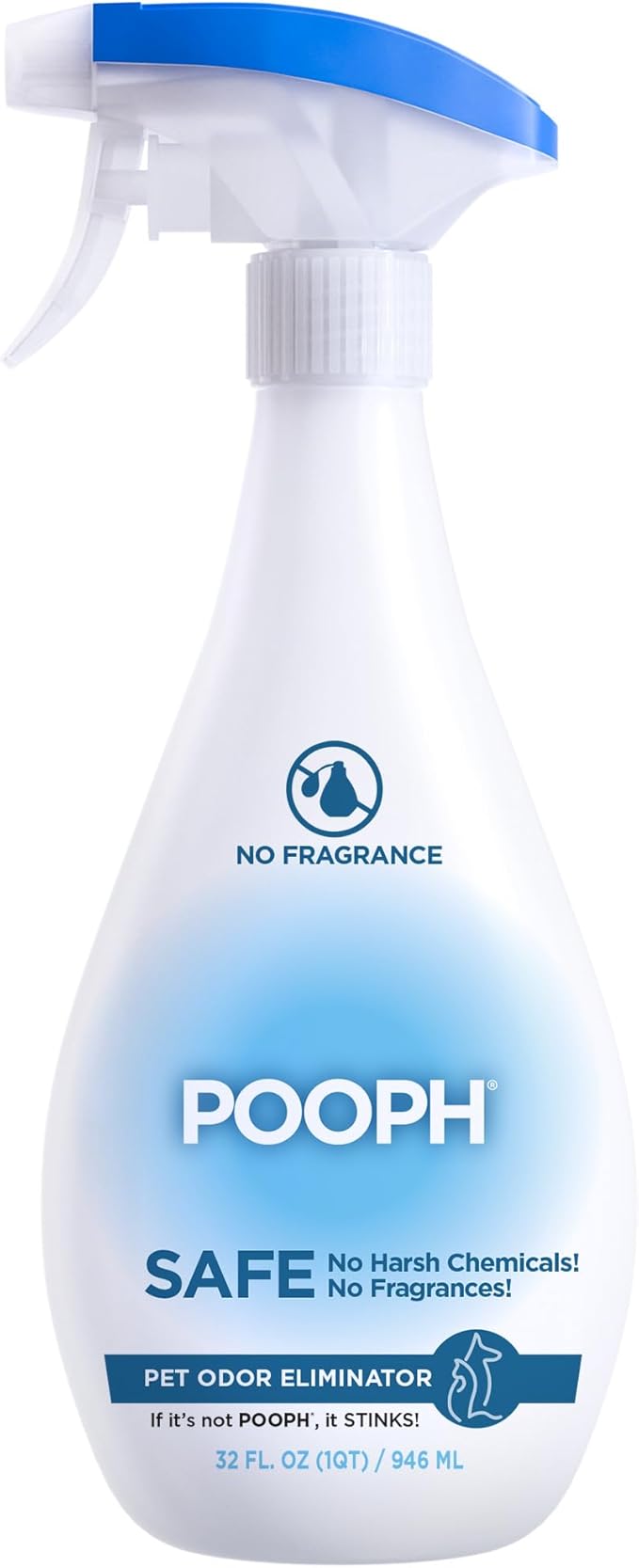 Pooph pet odor eliminator spray bottle – permanent odor removal for home, carpet and upholstery