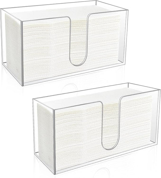 Acrylic paper towel holder countertop napkin dispenser for kitchen bathroom and restaurant – transparent 5mm acrylic