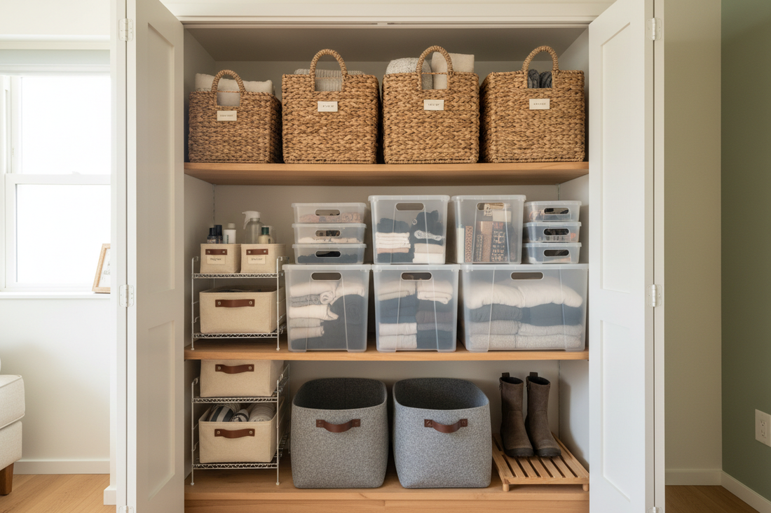 How to Use Storage Bins and Baskets Without Creating More Clutter