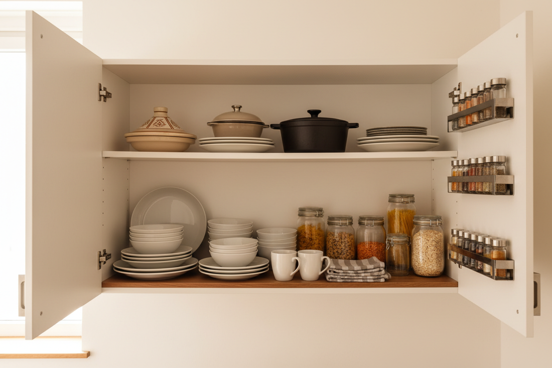How to Organize Kitchen Cabinets Without Wasting Shelf Space