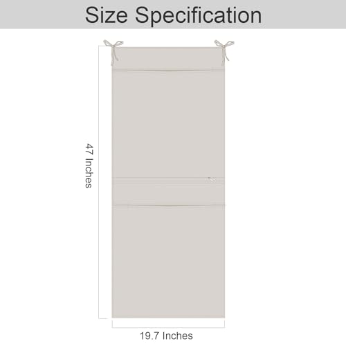 100% Linen Hanging Laundry Bag with 2 Compartments, Over the Door - Image 4
