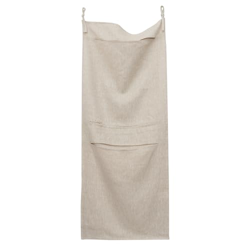 100% Linen Hanging Laundry Bag with 2 Compartments, Over the Door - Image 8