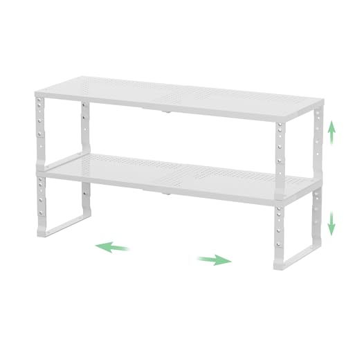 Metal Stackable Expandable Storage Rack, Thickened Steel - Image 2