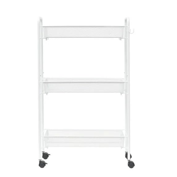 3 Tier Slim Rolling Storage Cart for Narrow Spaces, Metal Utility - Image 5