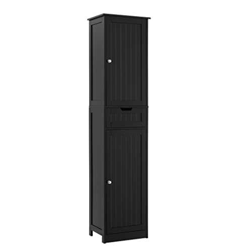 Iwell 66.9" Tall Bathroom Storage Cabinet with 2 Doors & 1 - Image 2