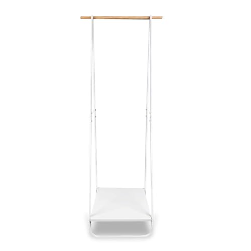 JEFEE Narrow Clothes Rack - Simple Garment Rack with Shelf 1-Tier - Image 2