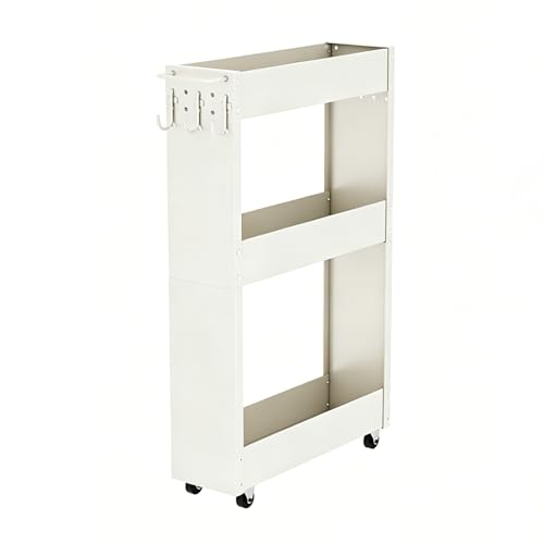Slim 5.1" Rolling Storage Cart, Narrow Gap Organizer with Wheels - Image 2