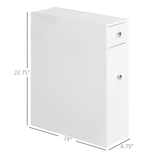 HOMCOM Bathroom Floor Organizer Free Standing Narrow - Image 4