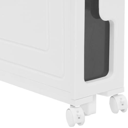 Slim Bathroom Storage Cart, Narrow Rolling Storage Organizer - Image 7