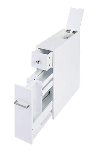 Spirich Slim Bathroom Storage Cabinet with Toilet Paper Holder - Image 2