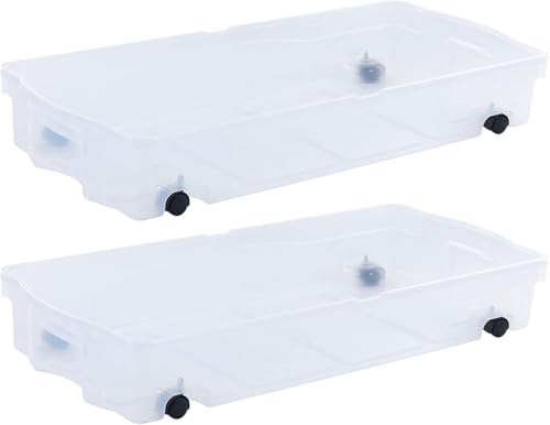 Rubbermaid 68 Quart Under the Bed Low Profile Storage Boxes - Image 2