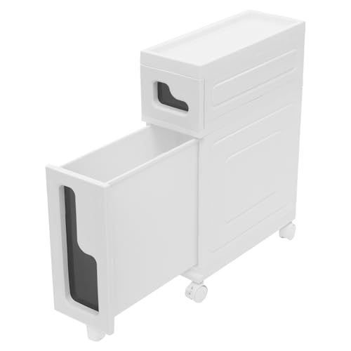 Slim Bathroom Storage Cart, Narrow Rolling Storage Organizer - Image 3