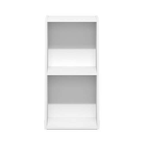 Furinno LUDER Book Shelf, 2-Cube Bookshelf, Bookcase, White - Image 8