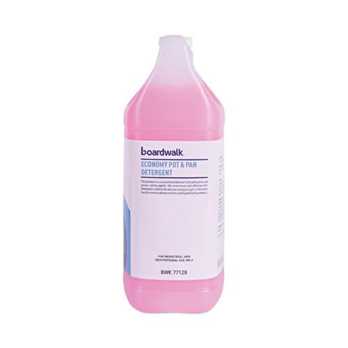 Boardwalk Industrial Strength Pot and Pan Hand Dishwashing Detergent, Herbal Scent, 1 gal Bottle, 4/Carton
