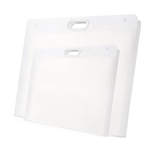 Plastic Art Portfolio, Large Art Portfolio with Handles - Image 1