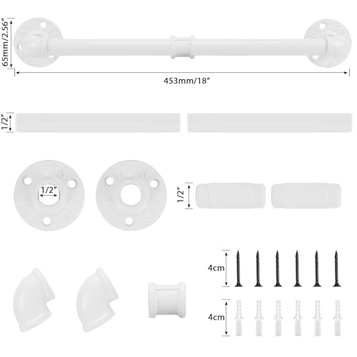 Industrial Pipe Towel Rack Towel Bar, Heavy Duty Wall Mounted - Image 5