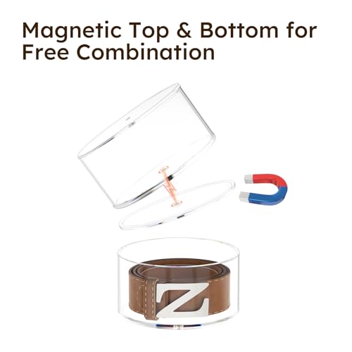 FEMELI Acrylic Belt Storage Organizers For Closet 5-Layer Clear - Image 5