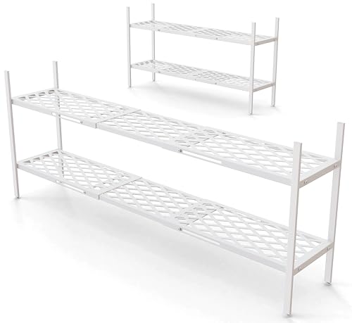 Long Expandable Metal Shoe Rack for Closet, Entryway - Image 2