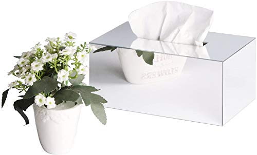 JackCubeDesign Overall Acrylic Mirror Rectangle Tissue Box Holder - Image 3