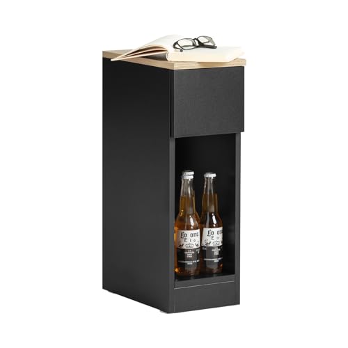 SoBuy Narrow Nightstand with Drawer - Image 2