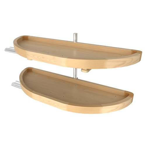 Rev-A-Shelf 32" Half-Moon Dual Tier Lazy Susan for Corner - Image 2