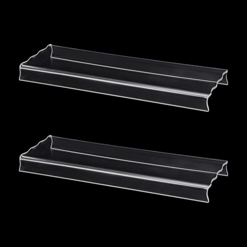 NBEADS 4 Pcs Acrylic Shelf Riser,12x3.9x1 inch Clear Display - Image 7
