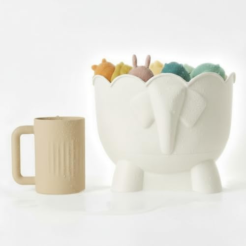 Bath Toy Storage - Off-White - 2 Piece Baby Bathtub Toy - Image 2