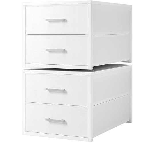 BOLUO Stackable Storage Drawers Narrow Closet Organizers - Image 2