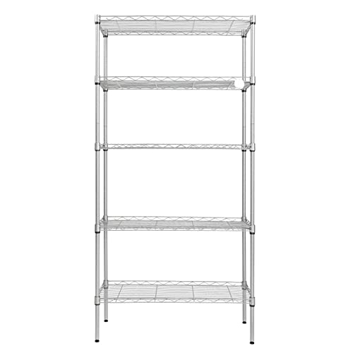 Karl home 5 Tier Wire Shelving Unit Height Adjustable Storage - Image 2