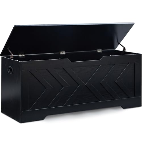 47.2” Storage Bench,Extra Large Wooden Storage Chest - Image 2