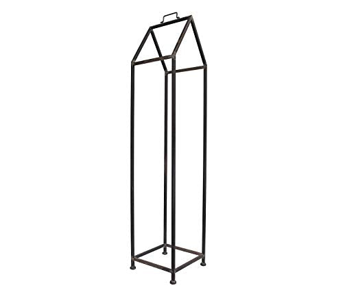 Creative Co-Op Metal House‑Shaped Firewood Holder with Handle - Image 2