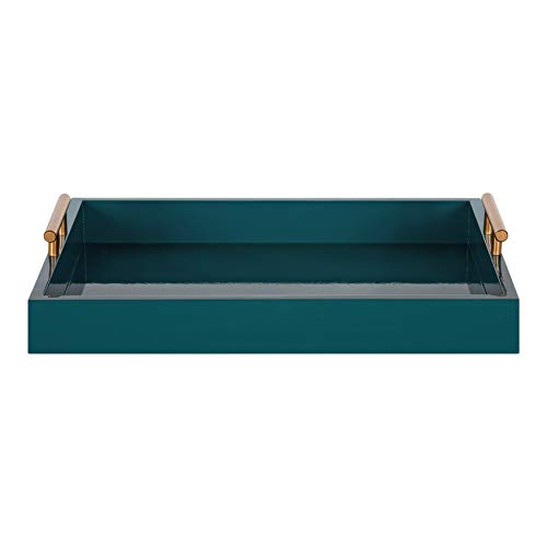 Kate and Laurel Lipton Mid Century Modern Decorative Wood Tray - Image 3