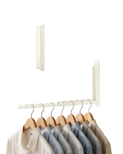 Folding Clothes Drying Rack Wall Mounted for Laundry 2 Pack - Image 2