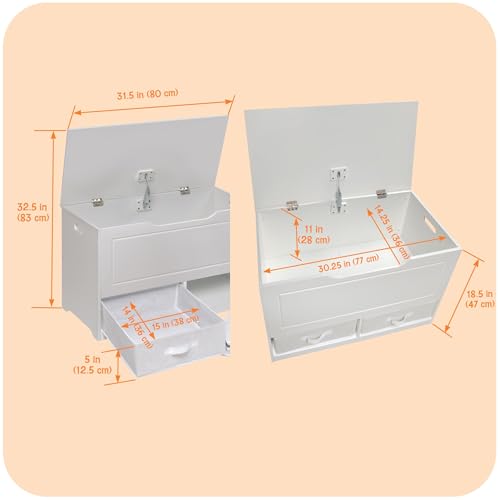 Badger Basket Toy Box and Storage Bench - Chest and Seat Combo - Image 6