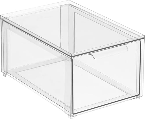 mDesign Plastic Stackable Bathroom Storage with Pull | All Products - Image 2