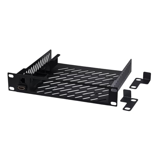 GeeekPi 10inch 1U Mini PC Rack Mount Shelf with RJ45 CAT6 Port & - Image 2