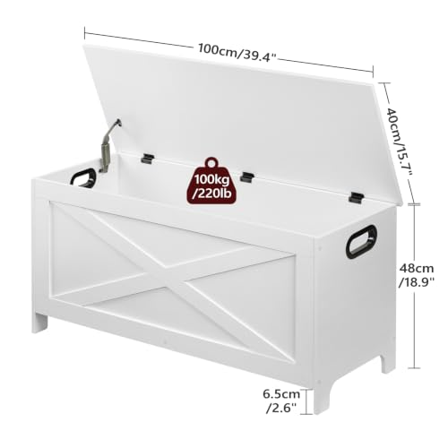 MAHANCRIS 39.4" Storage Chest with Lid, Storage Benc | All Products - Image 4