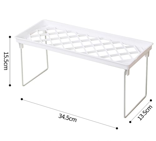 2 Pack Storage Rack, White Leakage Shelf for Placing Cups - Image 3