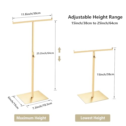 T Shaped Purse Display Stand Adjustable Height,Stainless Steel - Image 4
