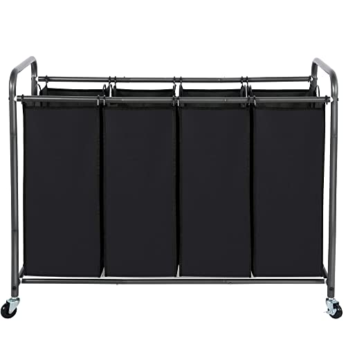 Laundry Sorter 4 Section, 4 Bag Clothes Hamper - Image 2