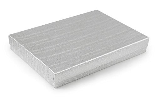 RJ Displays 15 Pack Silver Foil Cotton Filled Paper Cardboard - Image 1