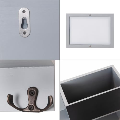 Wall Key and Mail Holder with Chalkboard & Magnetic Photo Frame - Image 8
