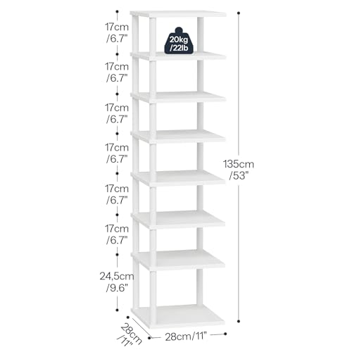 HOOBRO Vertical Shoe Rack, 8-Tier Narrow Shoe Shelf, | All Products - Image 3