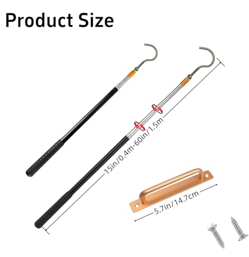 Attic Ladder Pull Down System Kit,Telescopic Pull Rod Pole - Image 3