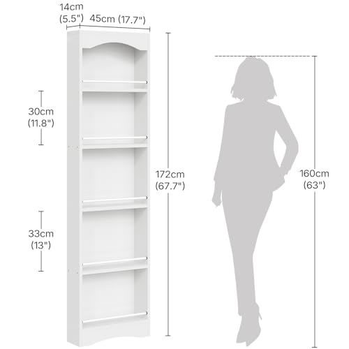 Tall Narrow Shoe Rack, Vertical Behind Door Shoe Organizer, White - Image 4