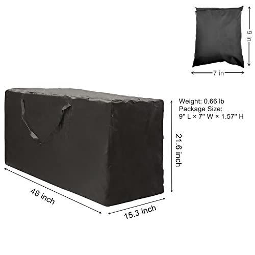 Outdoor Cushion Storage Bag 2 PCS, 48" Extra Large Opening - Image 3