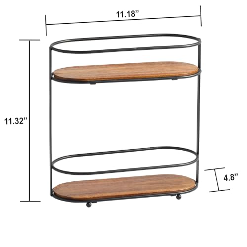 2-Tier Vanity Organizer with Drawer and Side Basket, Countertop - Image 4