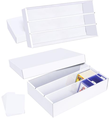 2-Pack Trading Card Storage Box, 3-Row Bulk Storage - Image 2