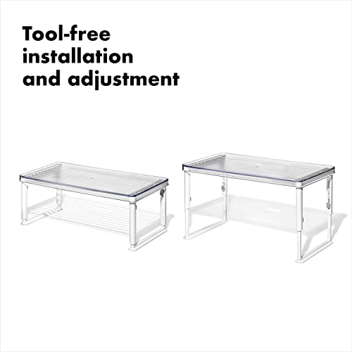 OXO Good Grips Adjustable Height Fridge Shelf Riser - Image 4